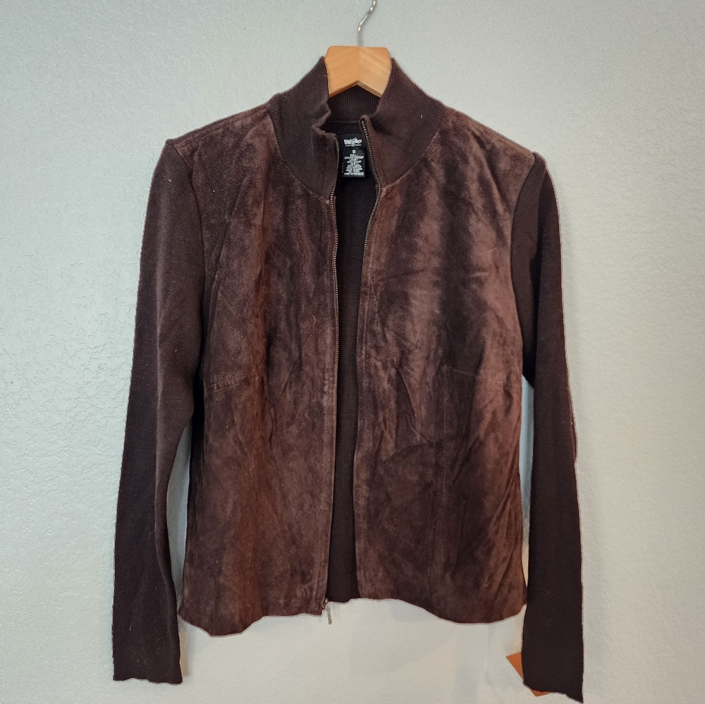 Vintage Mossimo Leather Wool Suede Jacket